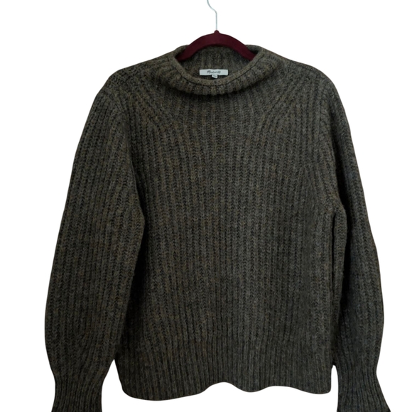 Madewell Sweaters - Madewell Ribbed Knit Crewneck Brown Sweater